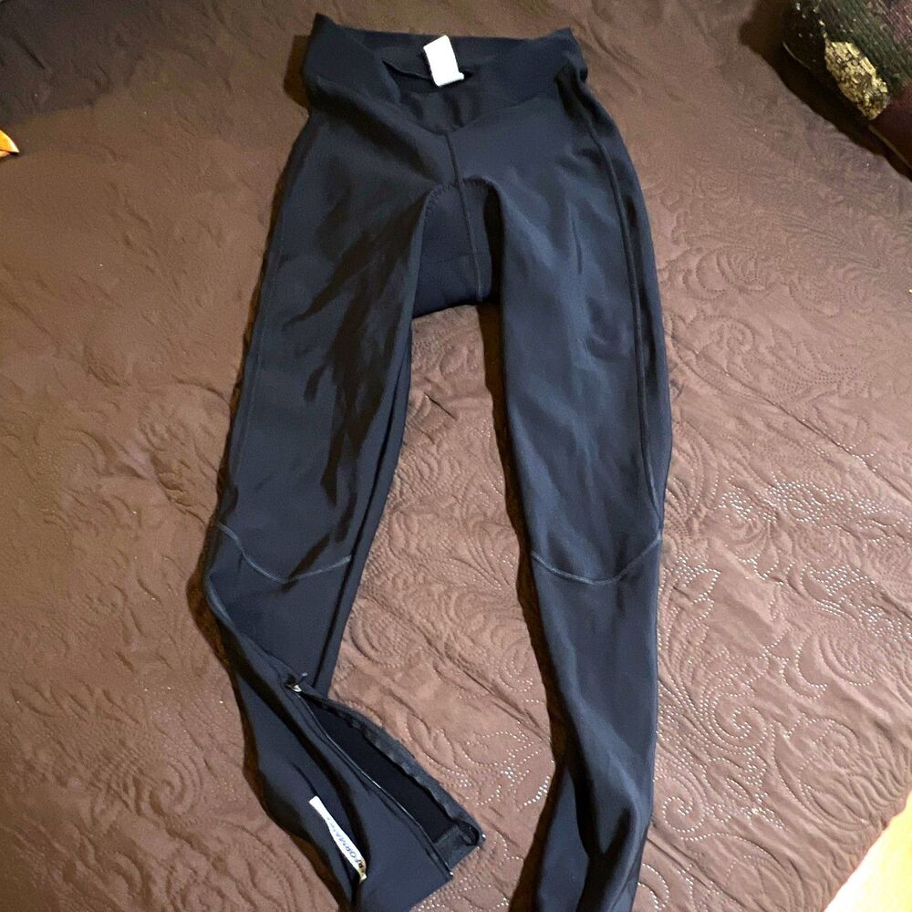 Performance Women's Padded Cycling Tights Footless Black Size M